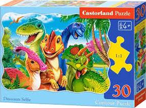 Dėlionė Castorland 30 el. Dinosaurs Selfie 03808-1, 23 cm x 32 cm, 30 vnt., įvairių spalvų