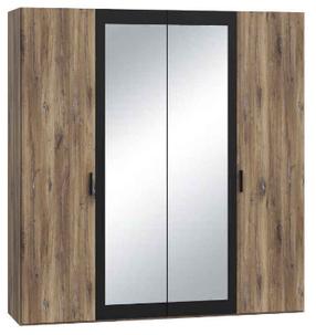 Spinta Forte Leonard LNRS945S-M600, juoda sp./medžio sp., 54.2 cm x 200.3 cm x 210.5 cm, su veidrodžiu