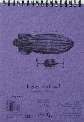 Märkmik joonistuslauad, valge, A4, 25 lehte, Violetne v.