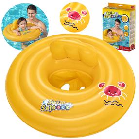 Pripučiamas plaukimo ratas Bestway Swim Safe 2096, geltona sp., 69 cm