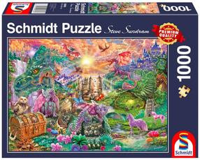 Пазл Schmidt Enchanted Dragon Land 110003, 49.3 см x 69.3 см, 1000 шт., многоцветный