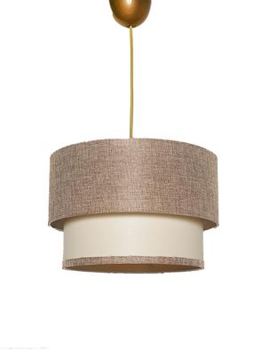 Šviestuvas kabinamas Opviq Chandelier Tubol, E27, ruda sp./kreminė sp. / ruda sp.