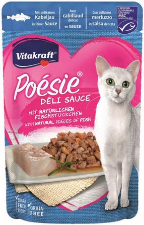 Влажный корм для кошек Vitakraft Poesei Delice, рыба, 0.085 кг