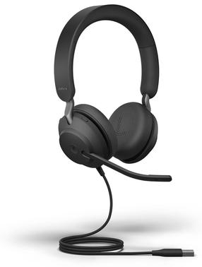 Vadu austiņas Jabra Evolve2 40 SE, melns krās.