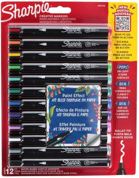 Akriliniai žymekliai Sharpie 2201070, vienpusiai, 12 vnt.