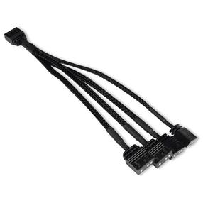 Провод Alphacool Y-Splitter ARGB 3-pin, 4 x 3-pin, 0.15 м, черный цв.