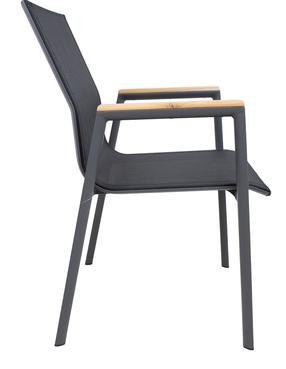Lauko kėdė Home4you Tampere 77697, juoda sp., 56 cm x 63 cm x 90 cm