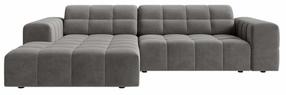 Kampinė sofa Cosmopolitan Design Chicago Bluvel 13, šviesiai pilka sp., kairinė, 167 x 234 cm x 78 cm