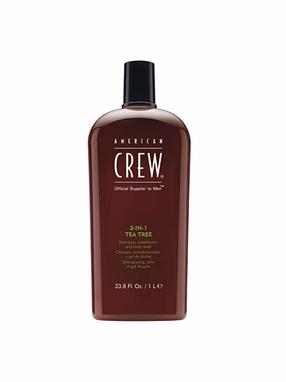 Meeste kehapesugeel American Crew 3-In-1 Tea Tree, 1000 ml