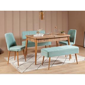 Elutoa mööblikomplekt Kalune Design Vina, sise, türkiissinine v./roheline v.