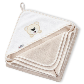 Bērnu dvielis Bocioland Bear, krēmkrāsa, 100 cm
