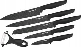 Virtuvinių peilių komplektas, su skustuku Klausberg KB-7613, 6 vnt.