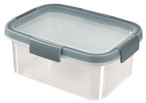 Dėžutė maistui Curver Smart Eco Fresh Square Square, 1.2 l, 20 cm x 15 cm, skaidri sp./pilka sp.