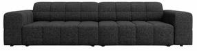 Sofa Cosmopolitan Design Chicago Chenille Haga 19, juoda sp., 102 x 252 cm x 78 cm