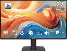 Monitors MSI Pro, MP275QDE E14, IPS, 144 Hz, WQHD, 27"