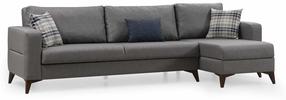 Dīvāns-gulta Atelier Del Sofa Kristal, tumši pelēka krās., 90 x 284 cm x 86 cm