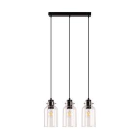 Lampa karināms Spot-Light Alessandro, E27, 3 x 60 W, caurspīdīga krās. / valriekstu krās., 10 x 18.5 cm