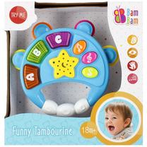 Edukacinis vairas BamBam Funny tambourine, 6 cm, mėlyna sp.