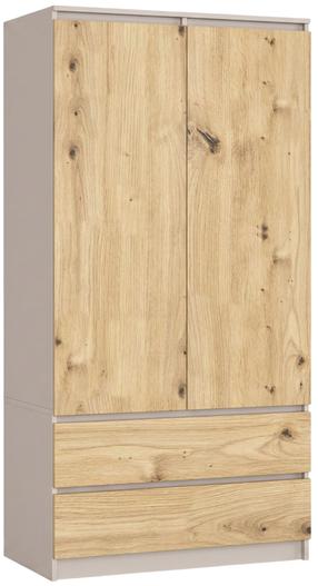 Spinta Akord Furniture Factory S90, kašmyro sp./artisan oak sp., 51 cm x 90 cm x 180 cm