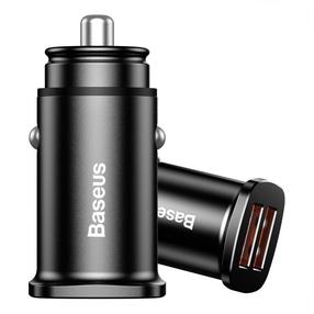 Auto telefona lādētājs Baseus CCALL-DS01 Car Charger, 2 x USB, melna krās.