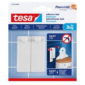 Kabliukai rėmeliui pakabinti Tesa Powerstrips, balta sp.