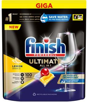 Nõudepesumasina kapslid Finish Powerball Ultimate All in 1 lemon, 100 tk