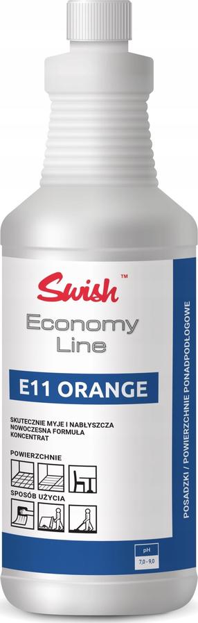 Universāls tīrīšanas līdzeklis Swish E11 Orange, grīdas mazgāšanai/cietai virsmai, 1 l