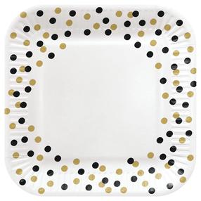 Vienkartinės lėkštės PAW Confetti, 23 cm, 8 vnt.