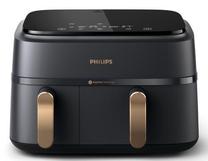 Prekė su pažeista pakuote. Karšto oro gruzdintuvė Philips 3000 serija NA 352/00, juoda sp., 2750 W, 9 l