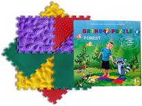 Sensorinis masažinis kilimėlis Ortho Puzzle Forest, 102 cm x 52 cm, 8 vnt, įvairių spalvų