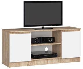 TV staliukas Akord RTV, balta sp./sonoma ąžuolo sp., 40 cm x 120 cm x 55 cm