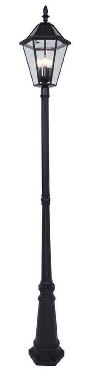 Pastatomas lauko šviestuvas Lutec London Solar, 6W, E12, IP44, juoda sp., 31 cm x 227 cm