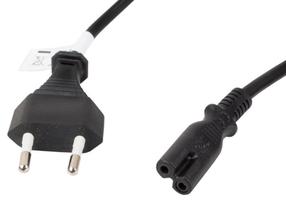 Провод Lanberg Euro plug, IEC-320-C7, 1.8 м, черный цв.