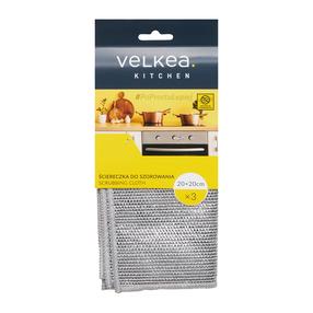 Lupatiņa, universāli Velkea Scrubbing, sudraba krās., plastmasa/mikrošķiedras, 3 gab.