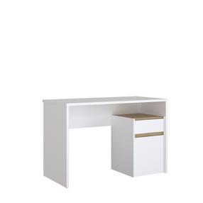 Rašomasis stalas su stalčiais Domoletti MDUB111-M961, 52.7 cm x 110 cm, 72.7 cm, balta sp.
