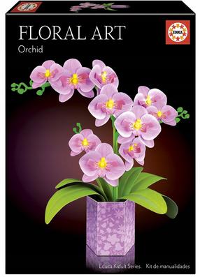 Popierinių figūrų gaminimo rinkinys Educa Floral Art Orchid, violetinė sp.