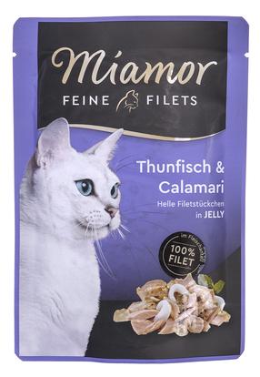 Šlapias kačių maistas Miamor Feine Filets, žuvis/jūros gėrybės, 0.1 kg