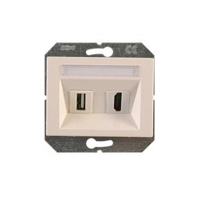 HDMI ir USB lizdas Vilma XP500, balta sp.