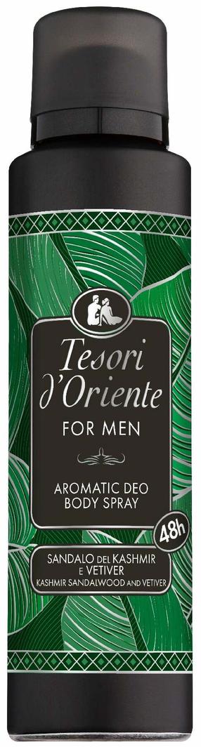 Vīriešu dezodorants Tesori d`Oriente Kashmir Sandalwood & Vetiver, 150 ml