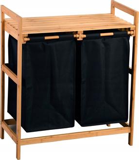 Veļas grozs Kesper 19487, 80 l, brūna krās./melna krās., 64 cm x 33 cm x 73 cm