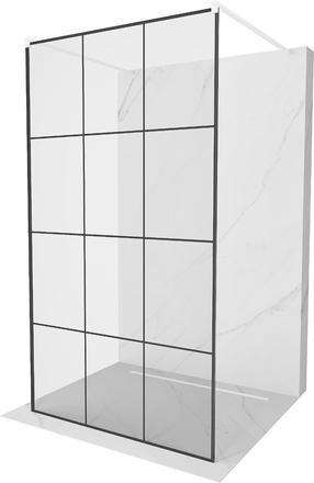 Dušas siena Mexen Kioto Walk-In, 120 cm x 200 cm, balta krās./melna krās./aizsargājošs