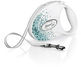 Автоматический поводок Flexi Glam Splash Ocean 2212, синий цв./белый цв., M