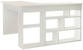 Stūra rakstāmgalds Kalune Design CT5 W, 129 cm x 120 cm, 72 cm, balta krās.
