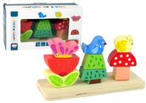 Lavinimo žaislas Lean Toys Bird Tree Column, 12 cm, įvairių spalvų