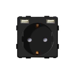 Pistikühendus Feelspot FSKL2USB1B, must v.