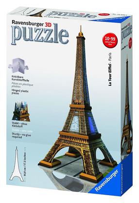 3D пазл Ravensburger Eiffel Tower Paris 125562, 16 см x 16 см, 216 шт., многоцветный