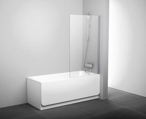 Vonios sienelė Ravak PVS1-80, 80 cm x 140 cm x 80 cm, balta sp./skaidrus