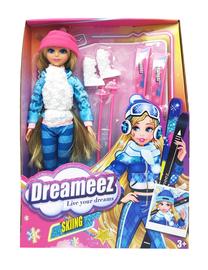 Lėlė su priedais Dreameez Funville Ski Set, mėlyna sp.