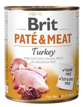 Šlapias šunų maistas Brit Paté & Meat DLZRITKMP0050, kalakutiena, 0.8 kg