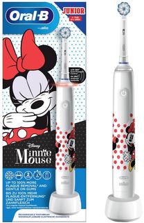 Elektrinis dantų šepetėlis Braun Junior Minnie Mouse, balta sp./raudona sp.